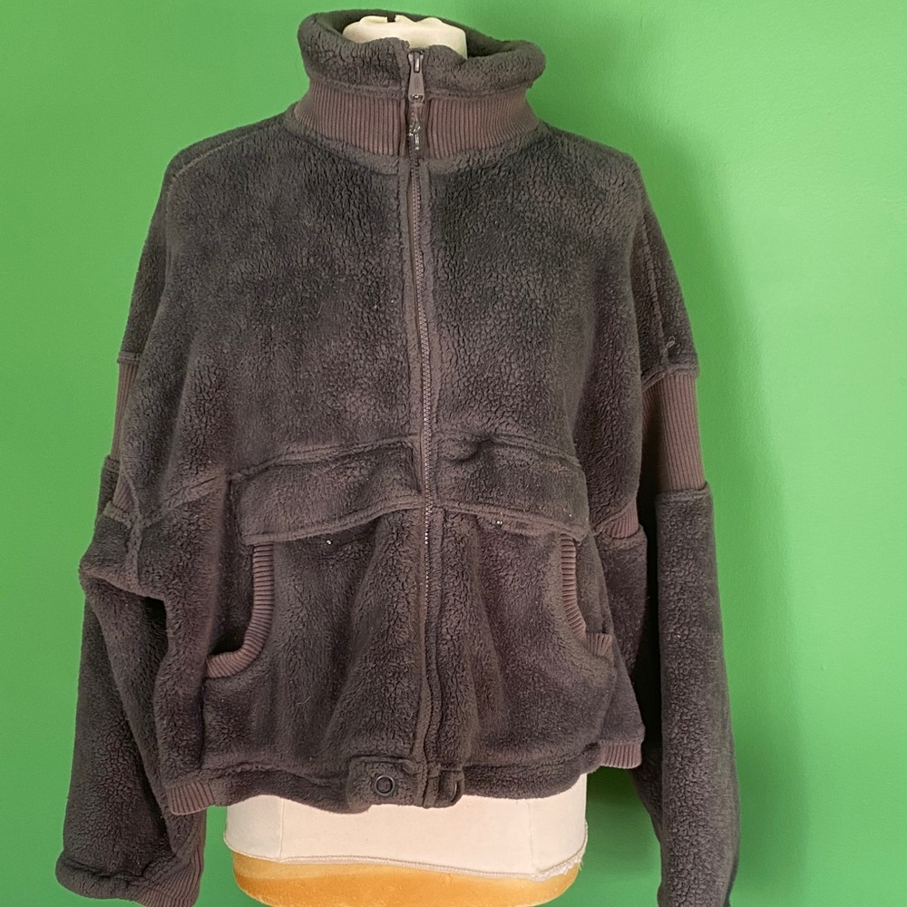 Free Movement People grey Fleece overdized zip up Jacket